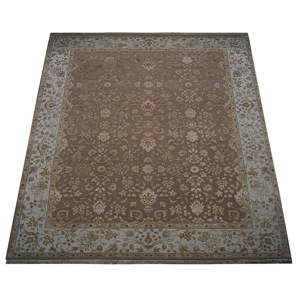 Hand Knotted Persian Silk And Wool Area Rug Oriental Beige