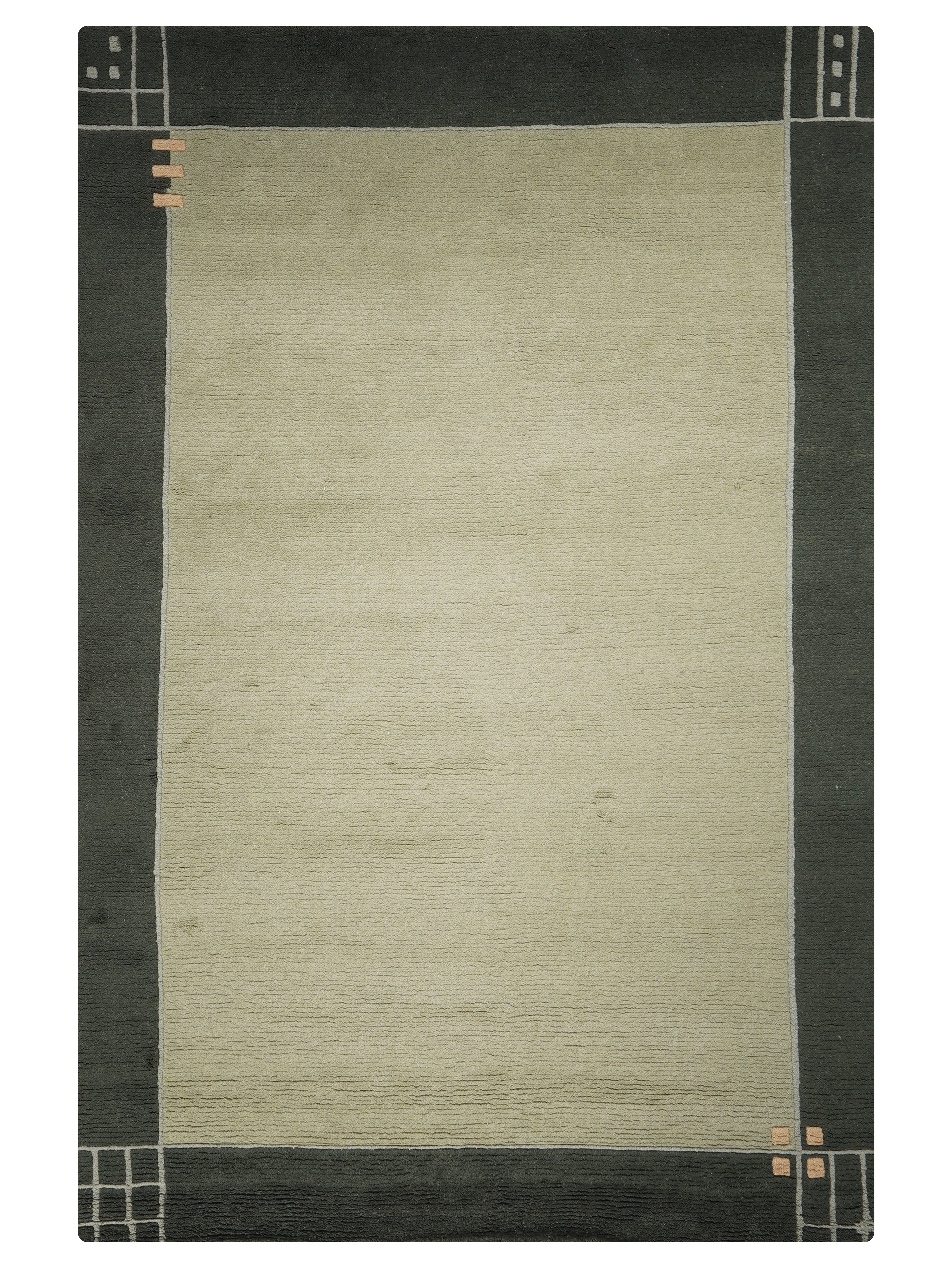 Frame Hand Knotted Tibbati Rug