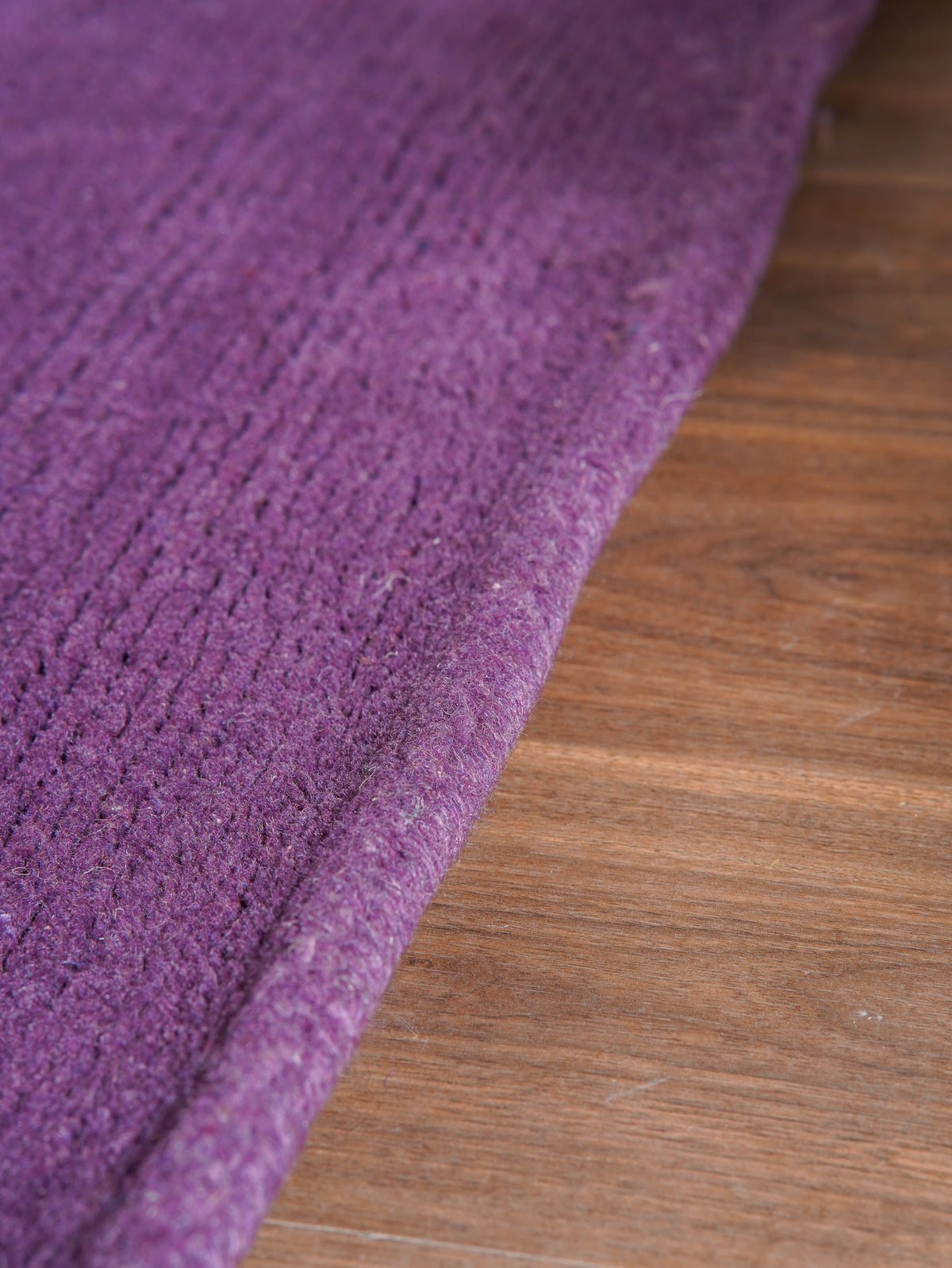 Purple Hand Knotted Tibbati Wool Rug