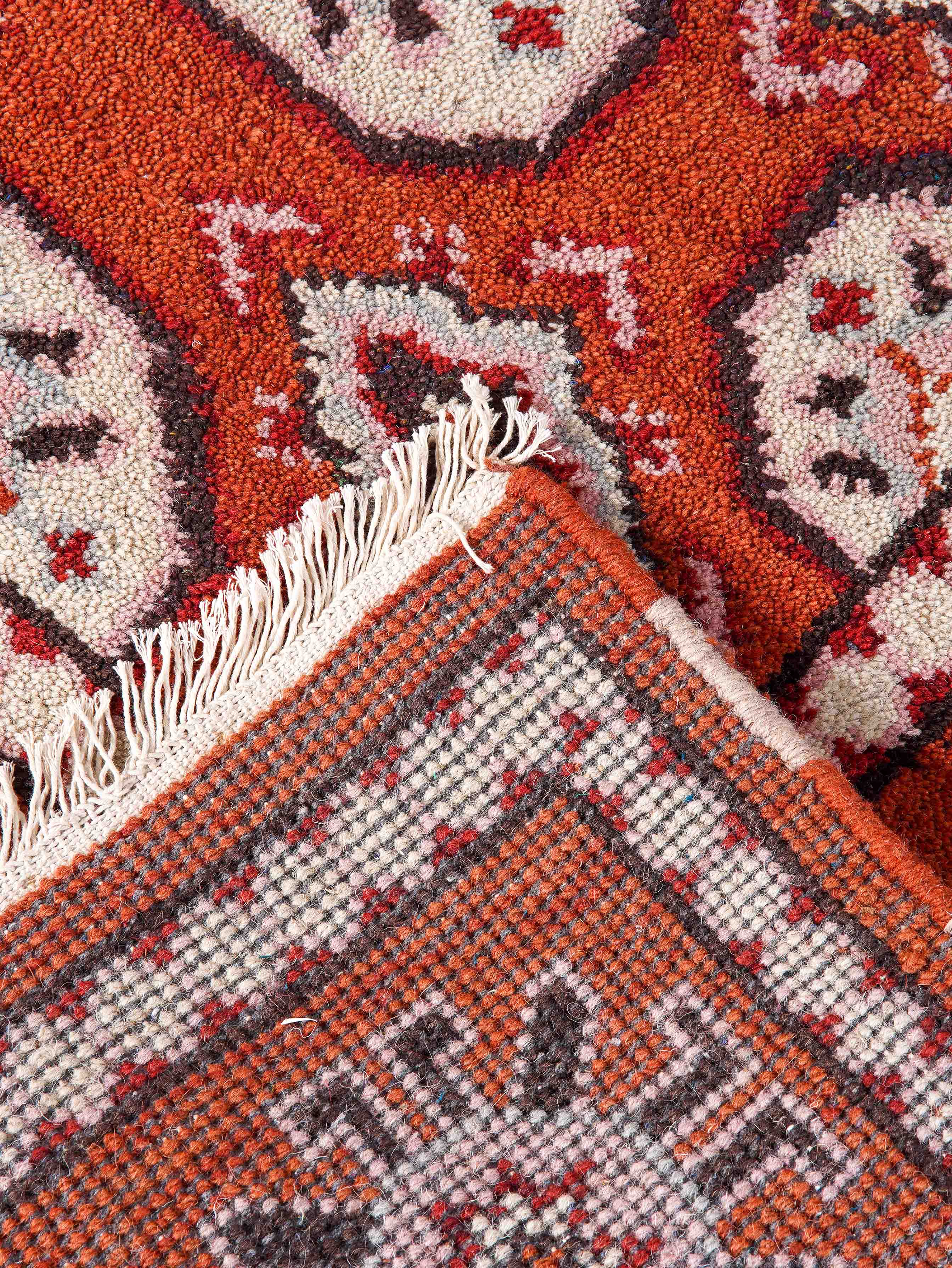 Manjari Hand Knotted Afghan Silk And Wool Area Rug