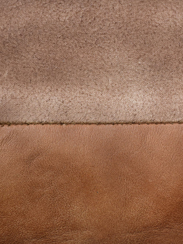 Handmade Buffalo Leather Pouf – Multiple Sizes & Colors | Round or Square | Filled