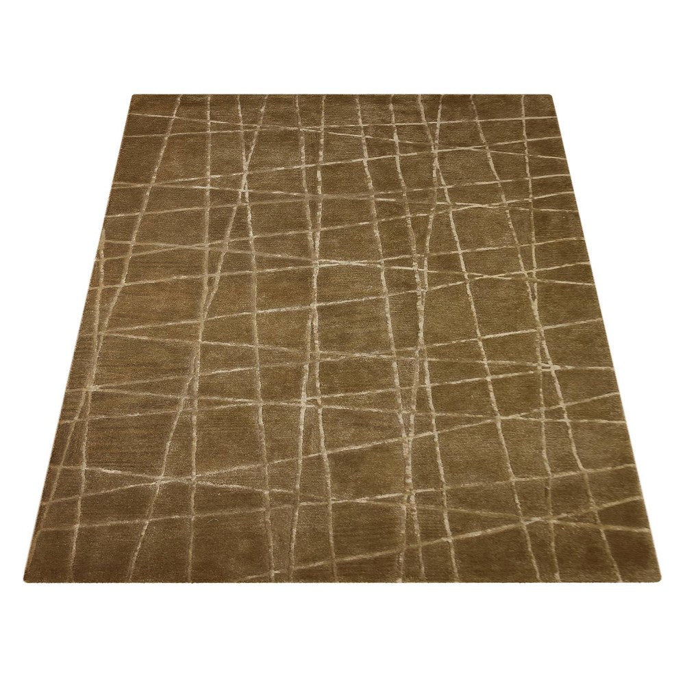 Camel Brown Hand Tufted Wool Rug - BBH HOMES LLC