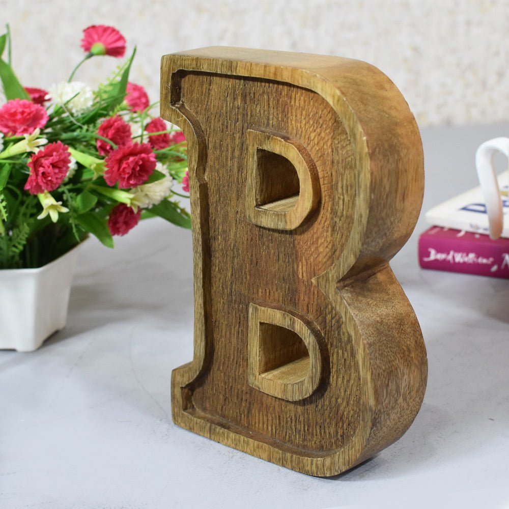 Classic Grain - Finished Mango Wood Alphabet & Number Blocks - BBH HOMES LLC