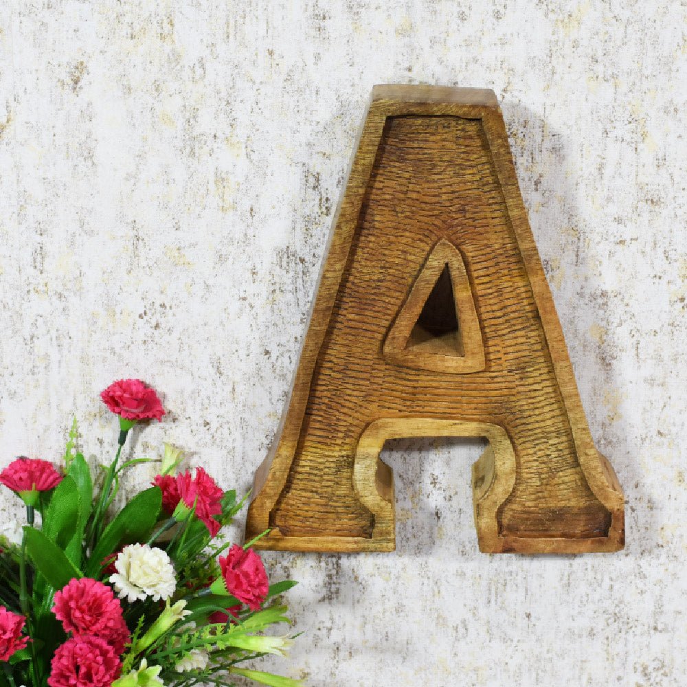 Classic Grain - Finished Mango Wood Alphabet & Number Blocks - BBH HOMES LLC
