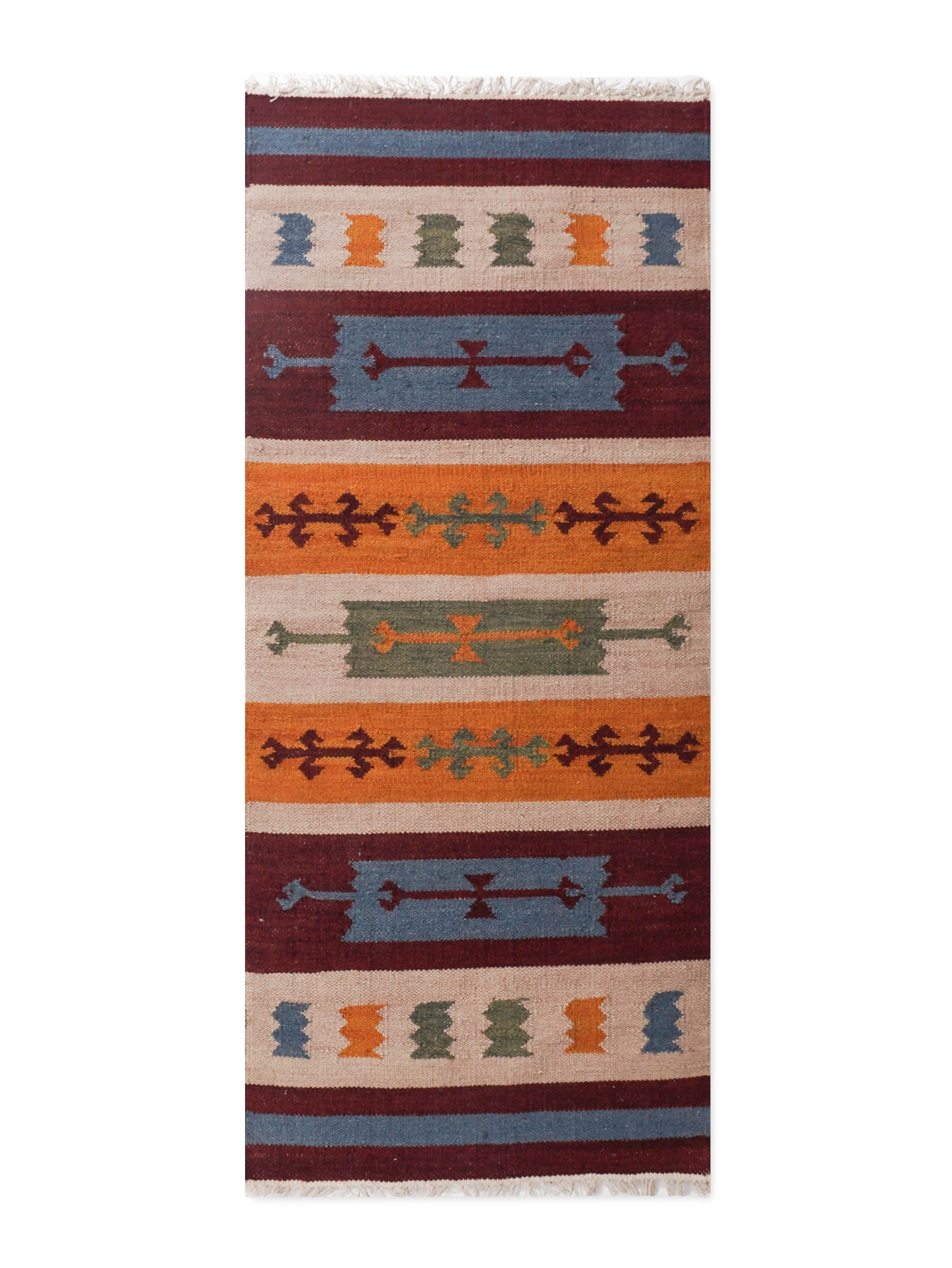 Aether Hand Woven Flat Weave Kilim Wool Area Rug