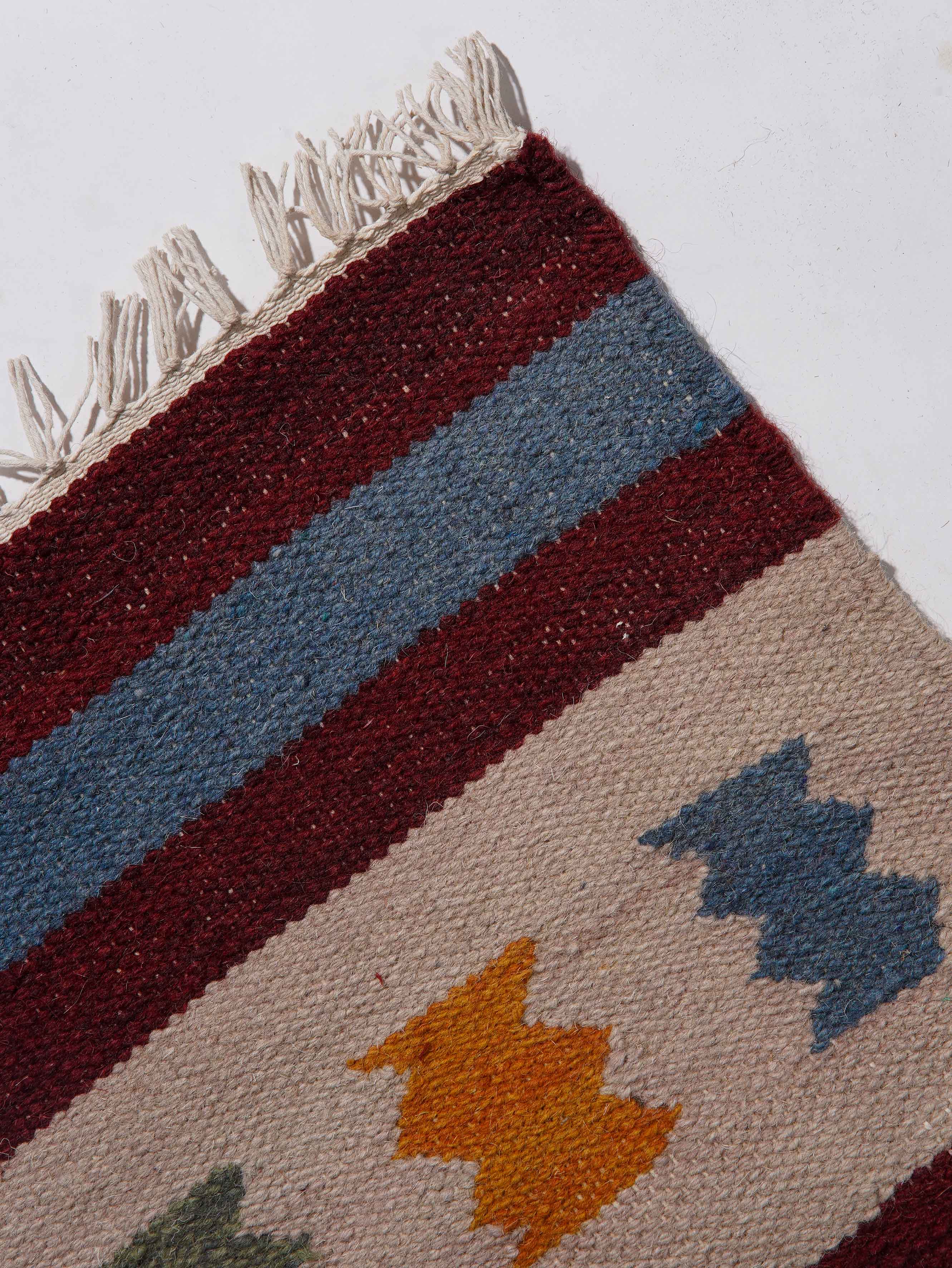 Aether Hand Woven Flat Weave Kilim Wool Area Rug
