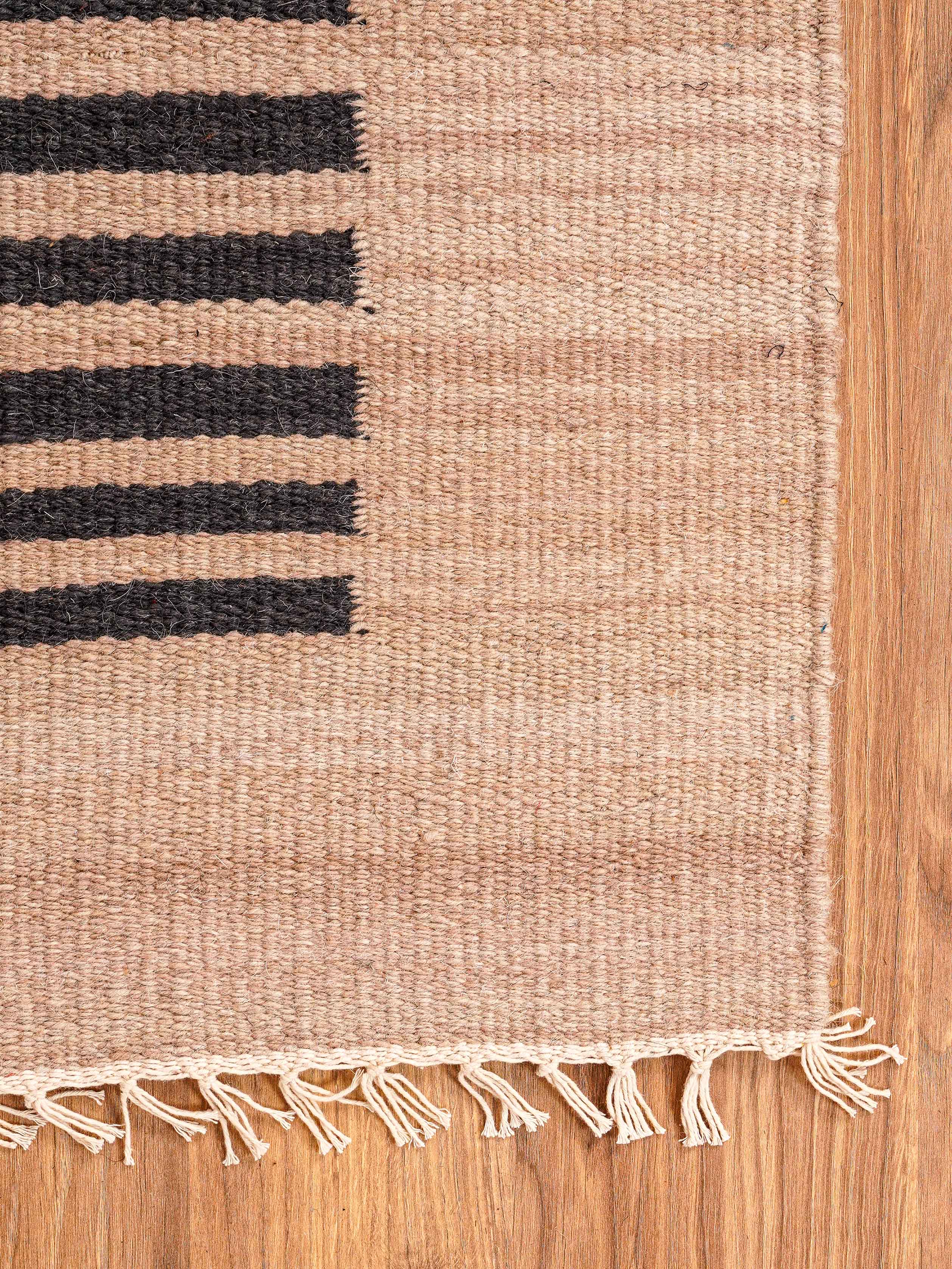 Parallel Flat Weave Kilim Wool Rug