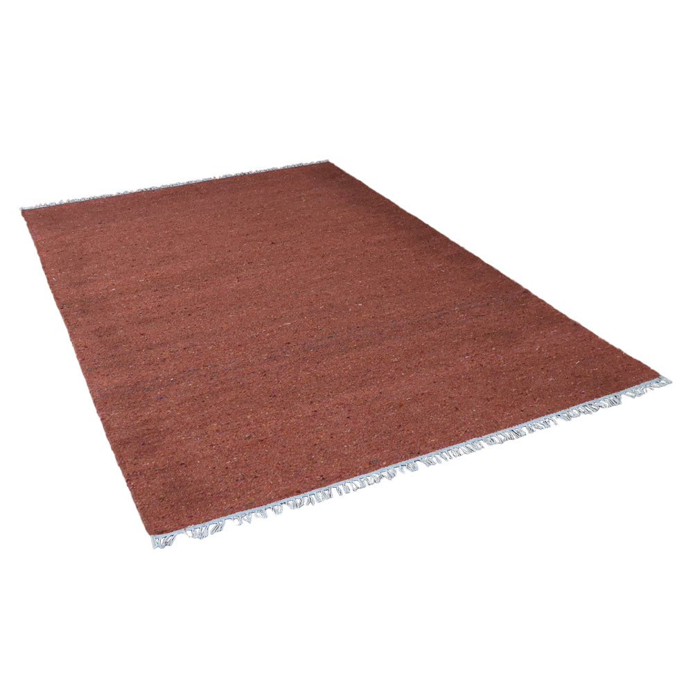 Solid Hand Woven Flat Weave Skittles Kilim Rug