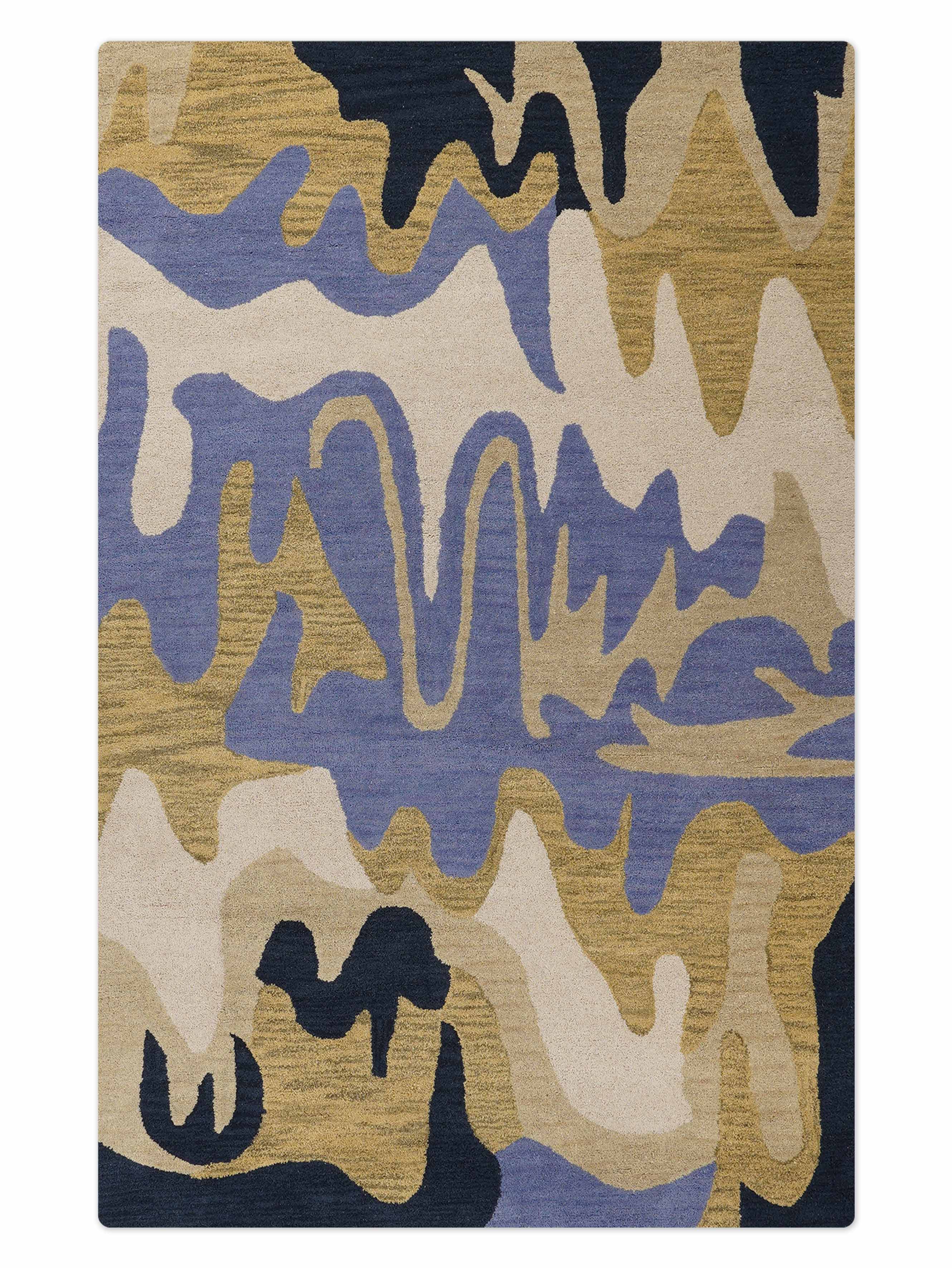 Indraneel Hand Tufted Abstract Wool Area Rug