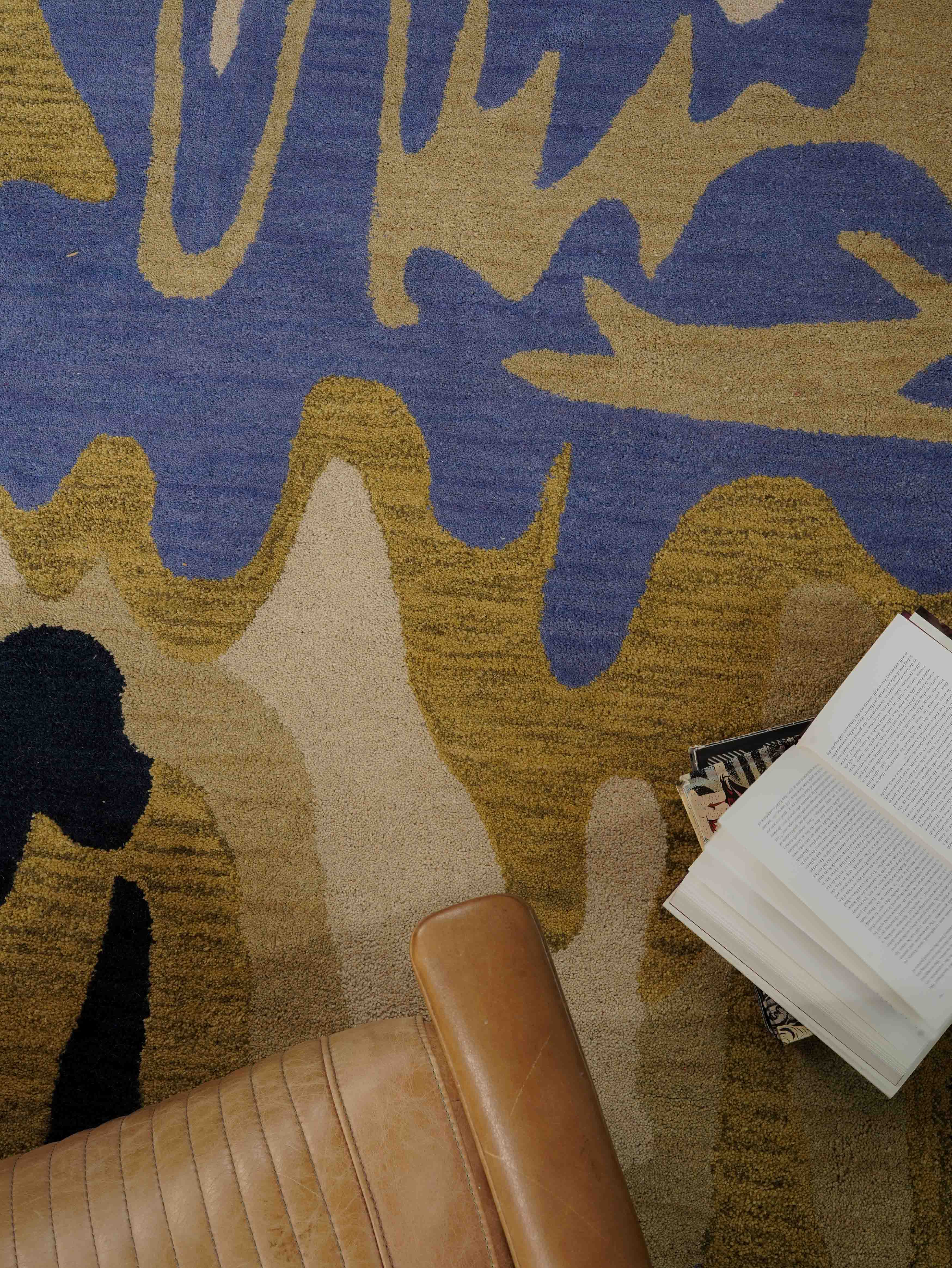 Indraneel Hand Tufted Abstract Wool Area Rug