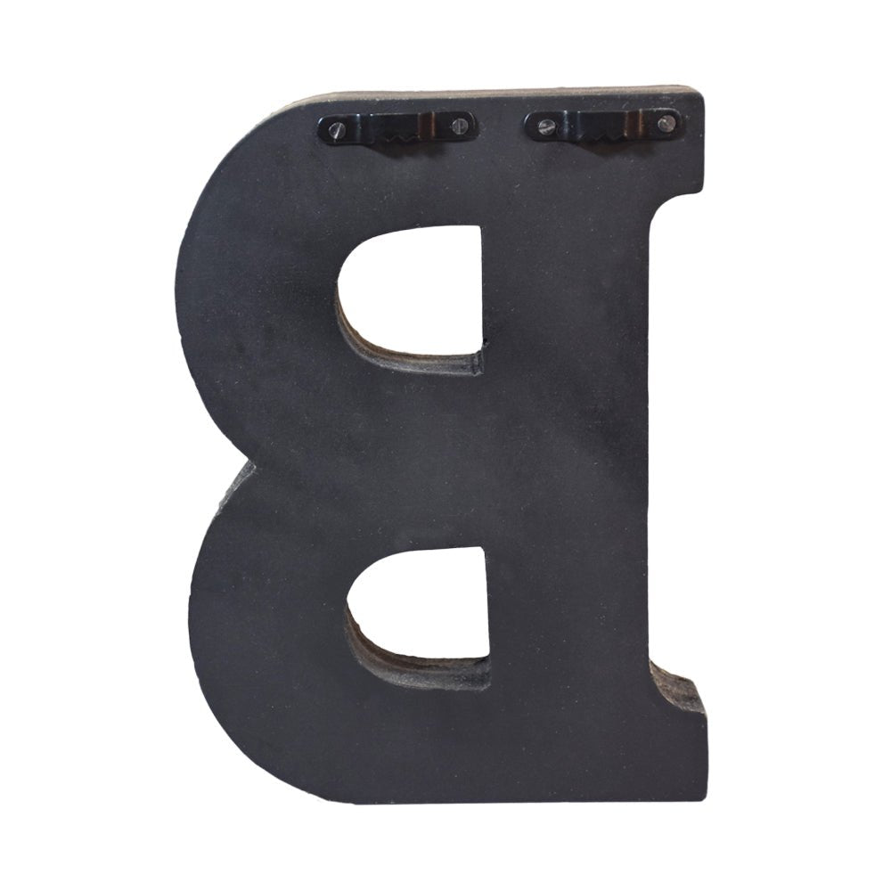 Geometric Gold Accent Mango Wood Letter Block - BBH HOMES LLC