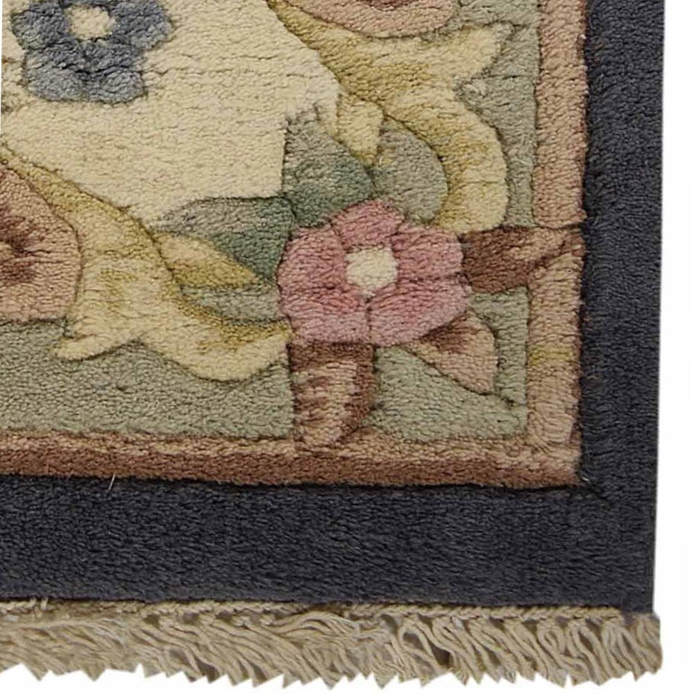 Hand Knotted Aras Wool Area Rug Oriental Light Blue - BBH HOMES LLC