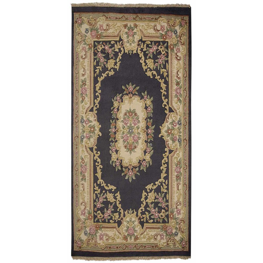 Hand Knotted Aras Wool Area Rug Oriental Light Blue - BBH HOMES LLC