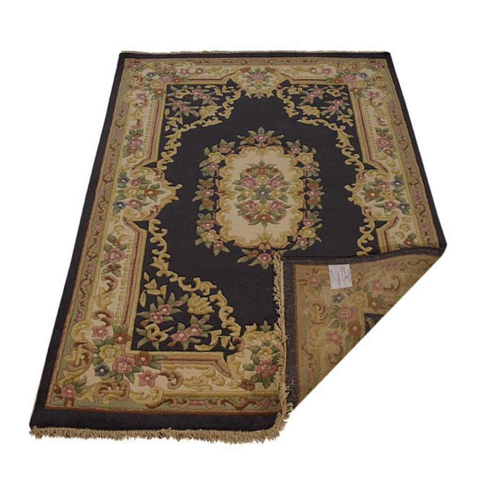 Hand Knotted Aras Wool Area Rug Oriental Light Blue - BBH HOMES LLC