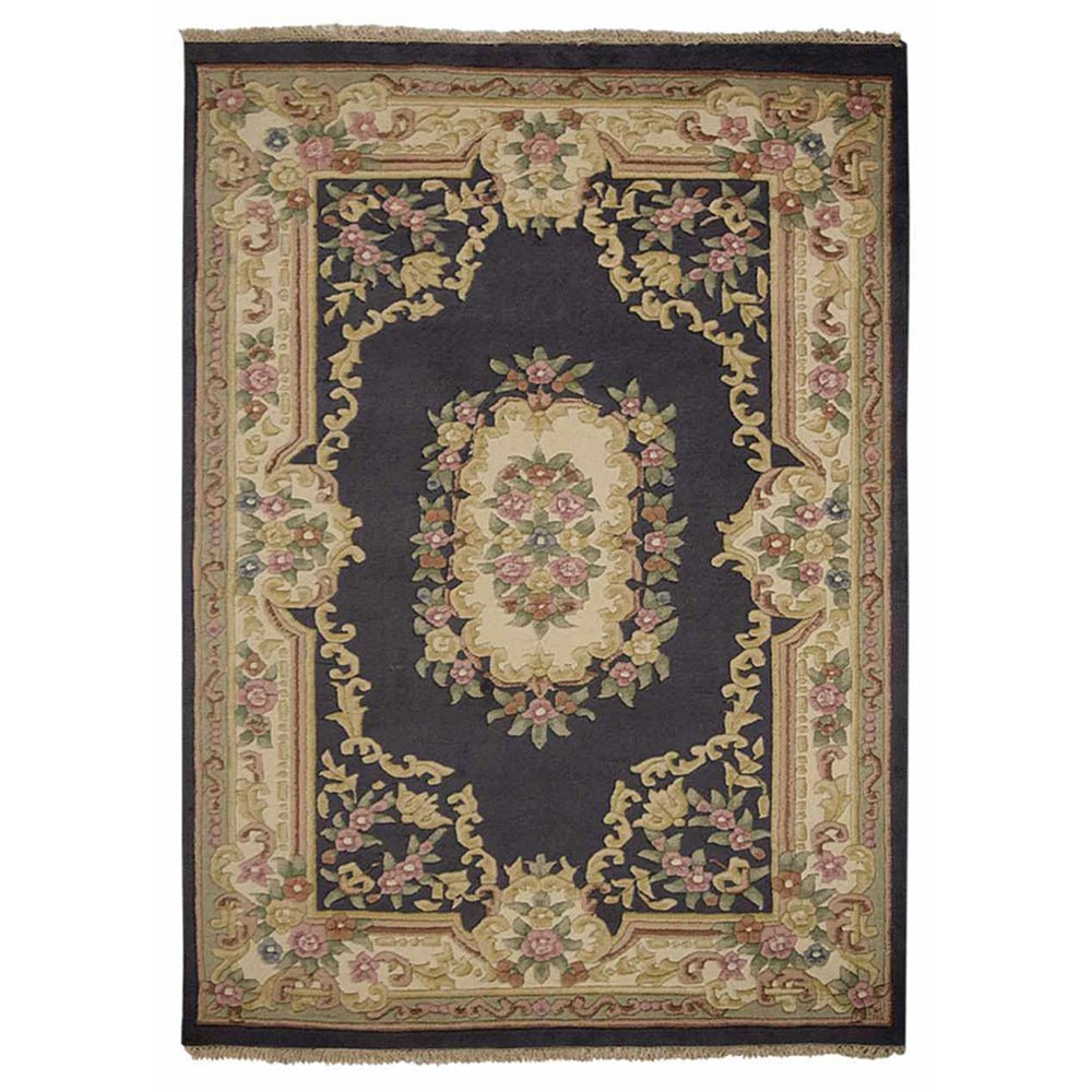 Hand Knotted Aras Wool Area Rug Oriental Light Blue - BBH HOMES LLC
