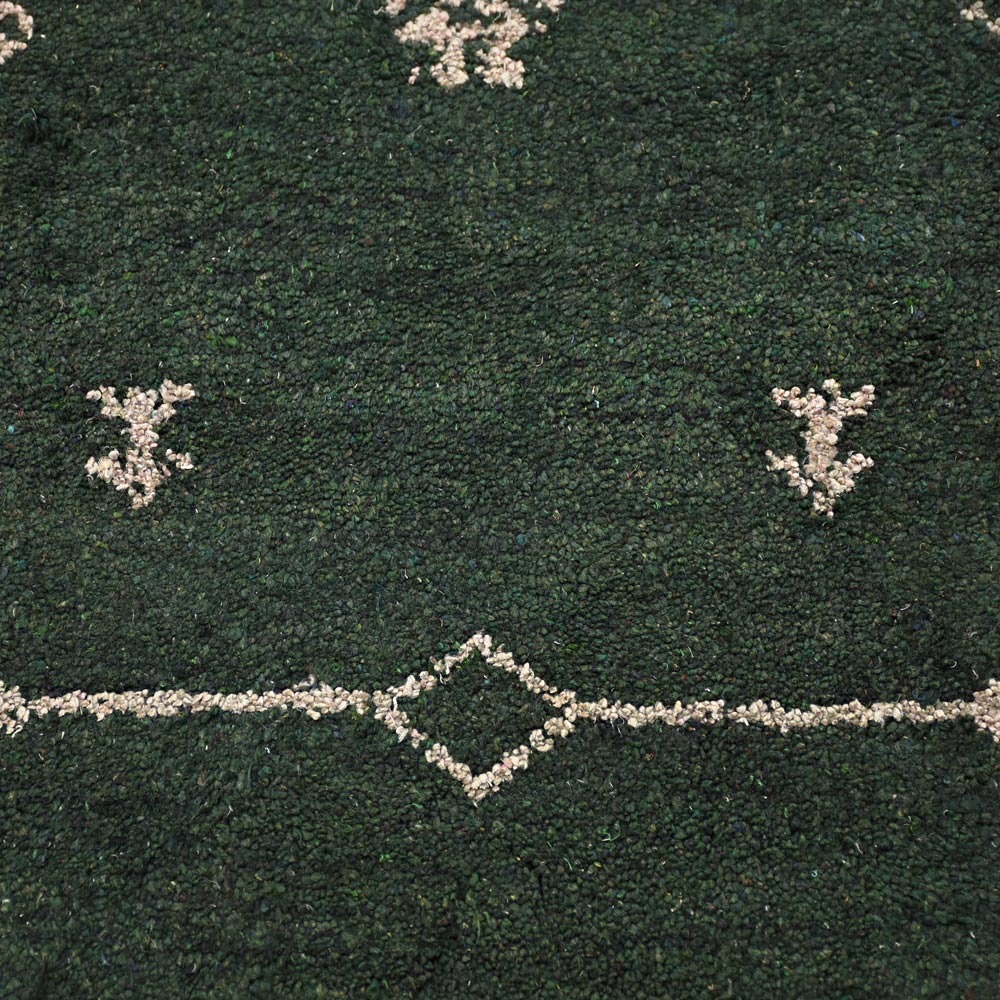 Hand Knotted Loom Silk Mix Area Rug Contemporary Dark Green - BBH HOMES LLC