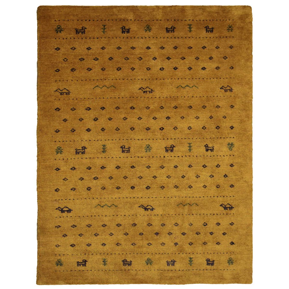 Hand Knotted Loom Silk Mix Area Rug Contemporary Gold - BBH HOMES LLC