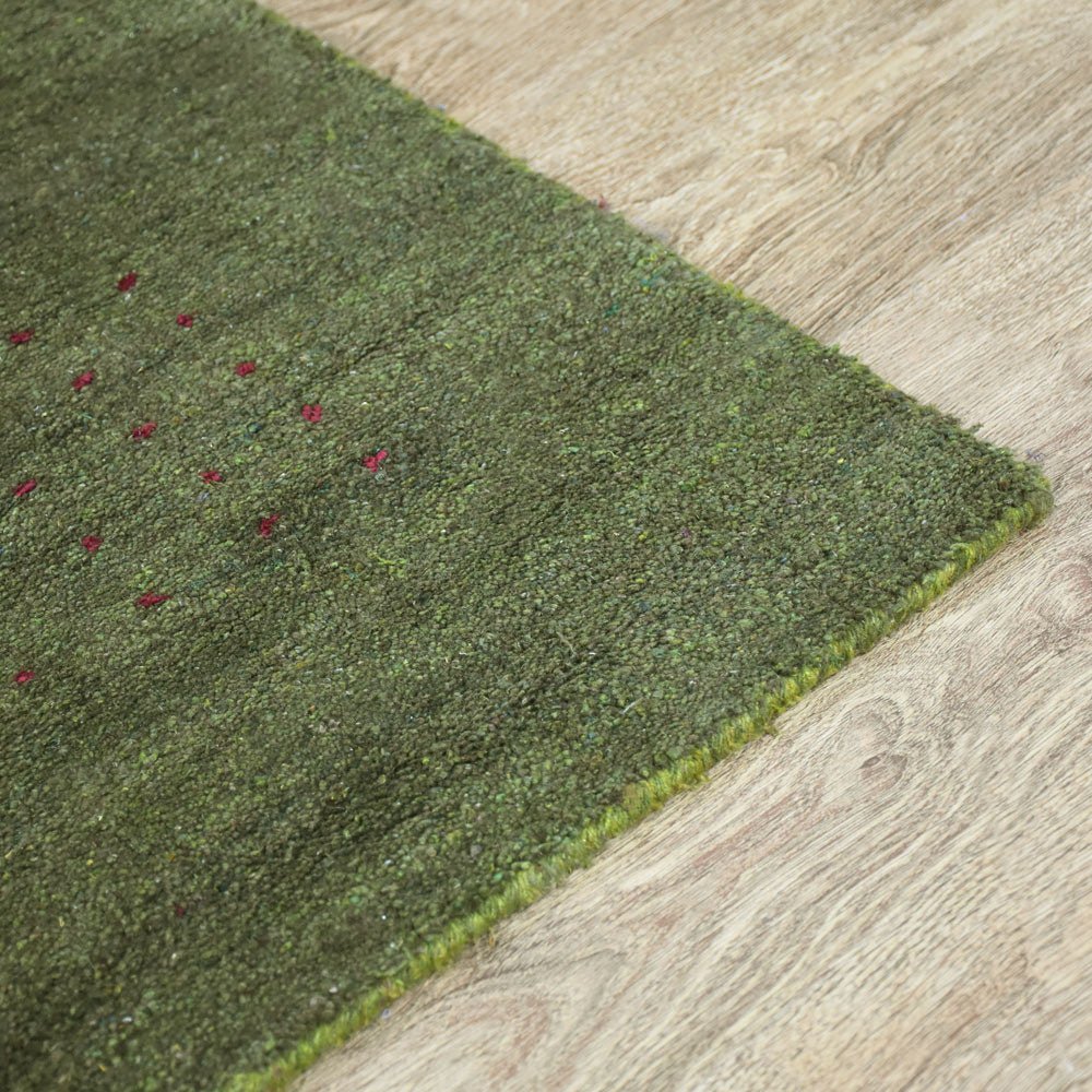 Hand Knotted Loom Silk Mix Area Rugs Contemporary Green - BBH HOMES LLC