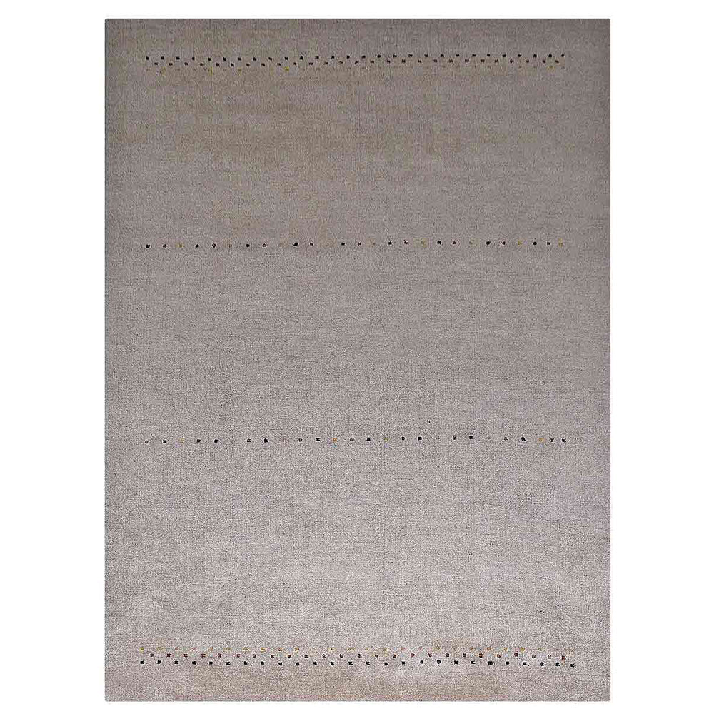 Hand Knotted Loom Wool Area Rug Contemporary Beige - BBH HOMES LLC