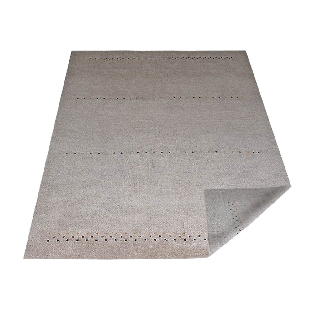 Hand Knotted Loom Wool Area Rug Contemporary Beige - BBH HOMES LLC
