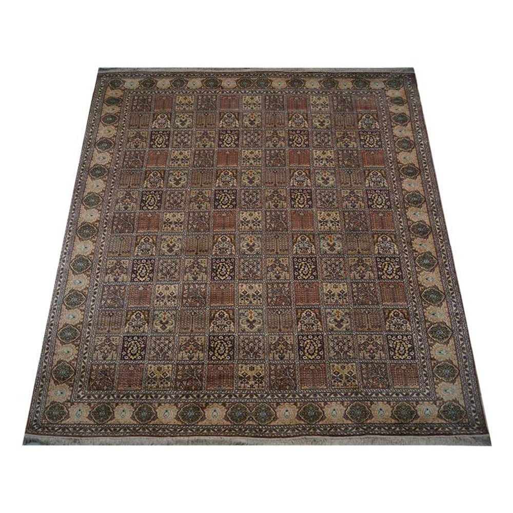 Hand Knotted Persian Original Silk Area Rug Oriental Cream - BBH HOMES LLC