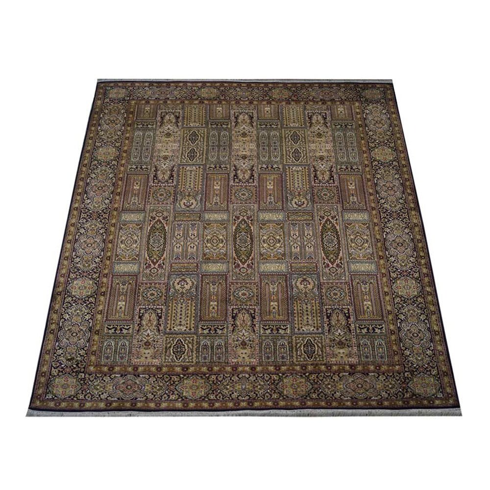 Hand Knotted Persian Original Silk Rectangle Area Rug Oriental Blue - BBH HOMES LLC