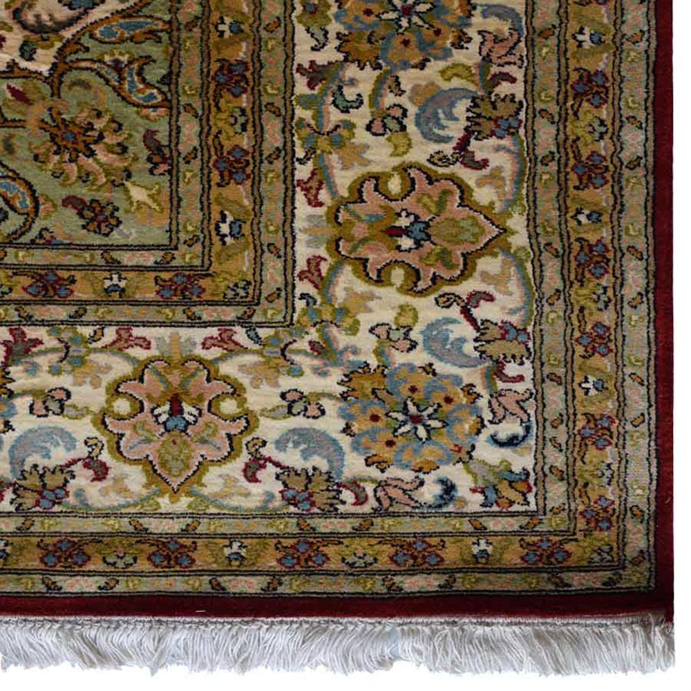 Hand Knotted Persian Original Silk Rectangle Area Rug Oriental Red - BBH HOMES LLC