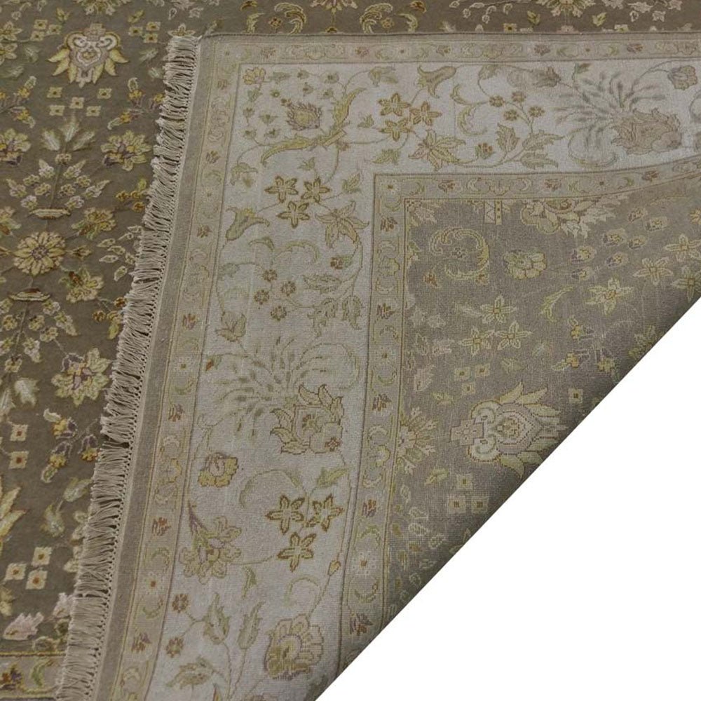 Hand Knotted Persian Silk And Wool Area Rug Oriental Beige - BBH HOMES LLC