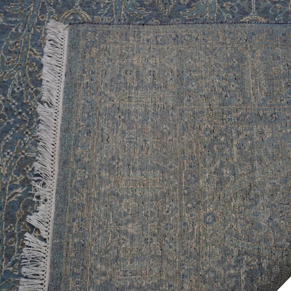 Hand Knotted Persian Wool And Viscose Area Rug Oriental Multicolor - BBH HOMES LLC