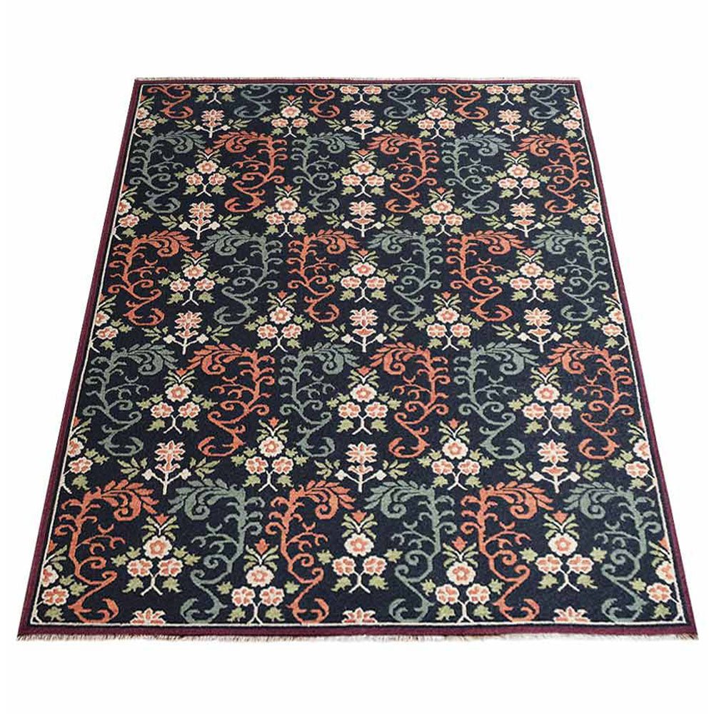 Hand Knotted Sumak Wool Area Rug Floral Multicolor - BBH HOMES LLC