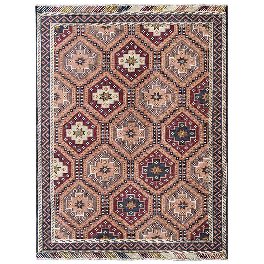 Hand Knotted Sumak Wool Area Rug Oriental Multicolor - BBH HOMES LLC
