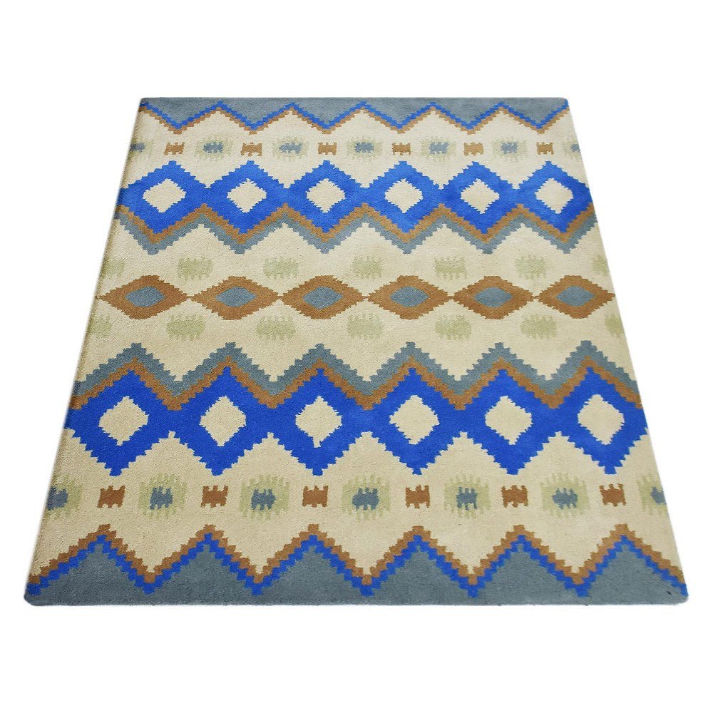 Hand Tufted Wool Area Rug Geometric Multicolor - BBH HOMES LLC