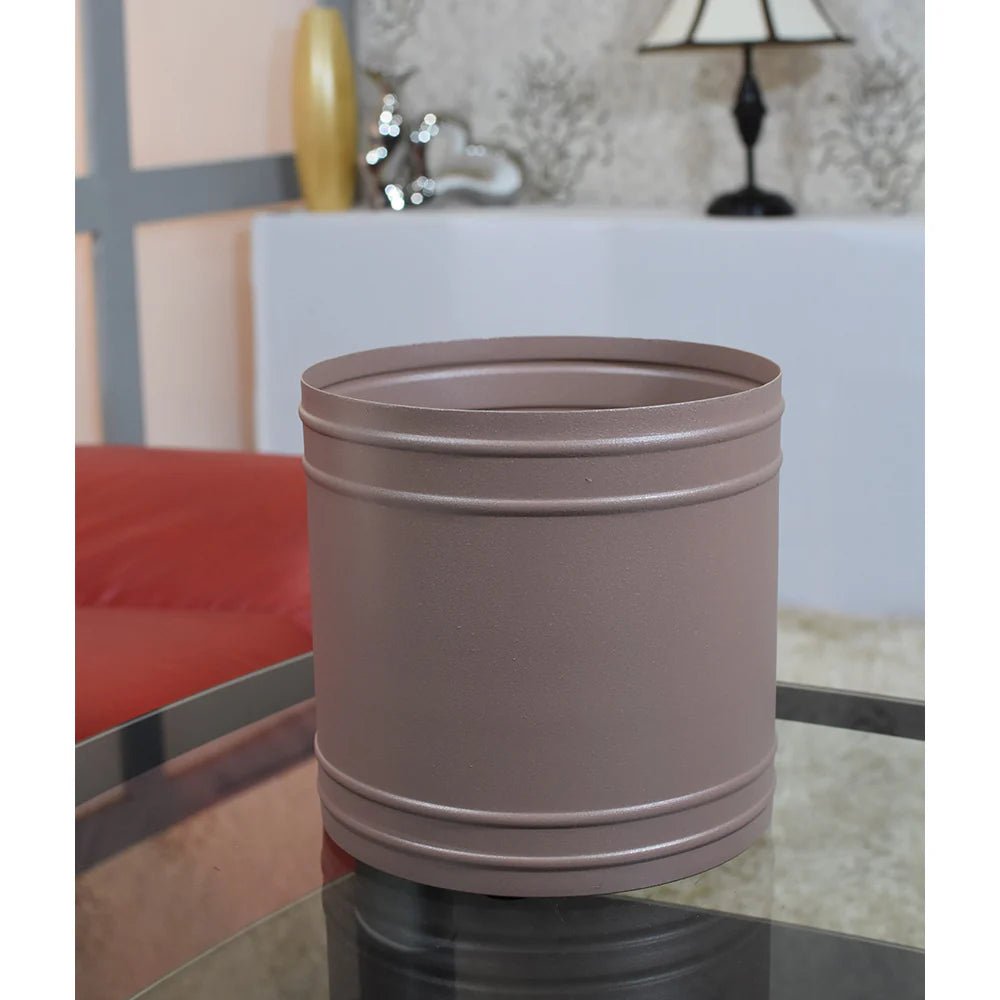 Handmade 100% Iron Round Modern Tan Color Planters Pot - BBH HOMES LLC