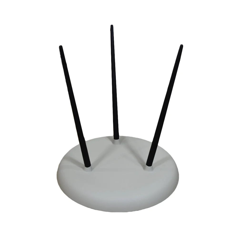 Handmade Aluminium And Iron Round Tray Ivory Color Side Table - BBH HOMES LLC