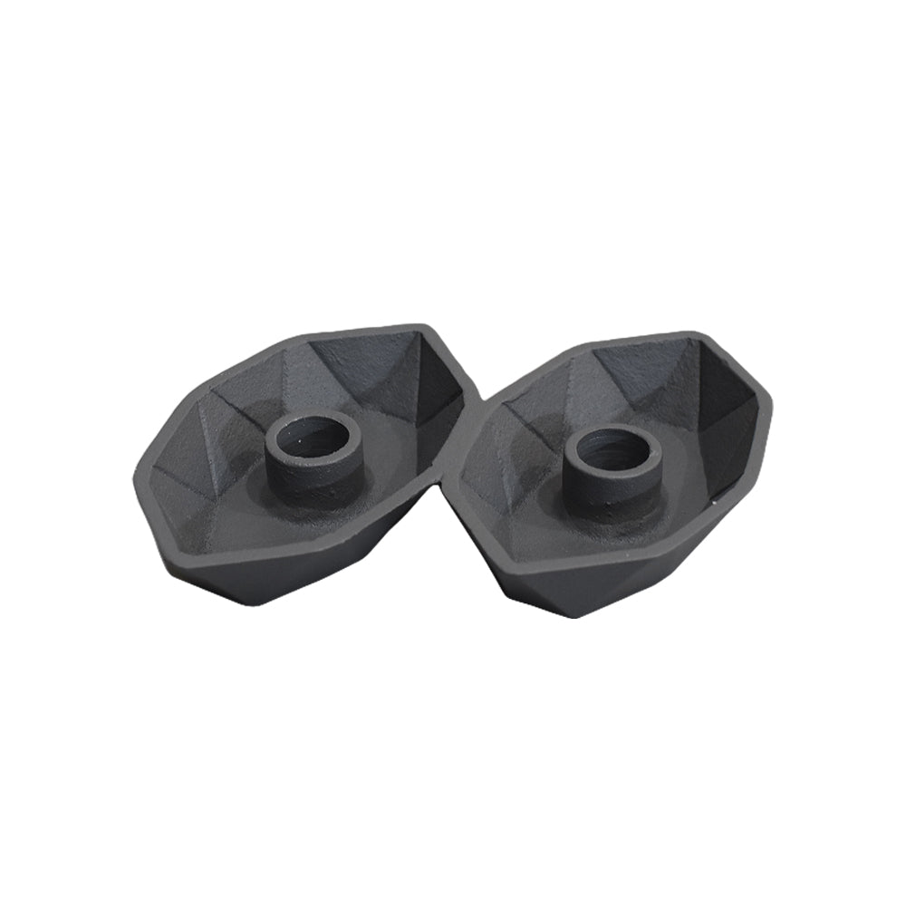 Handmade Aluminum Eco - friendly Geometric Gray Set Of One Tea Light Candle Holder - BBH HOMES LLC