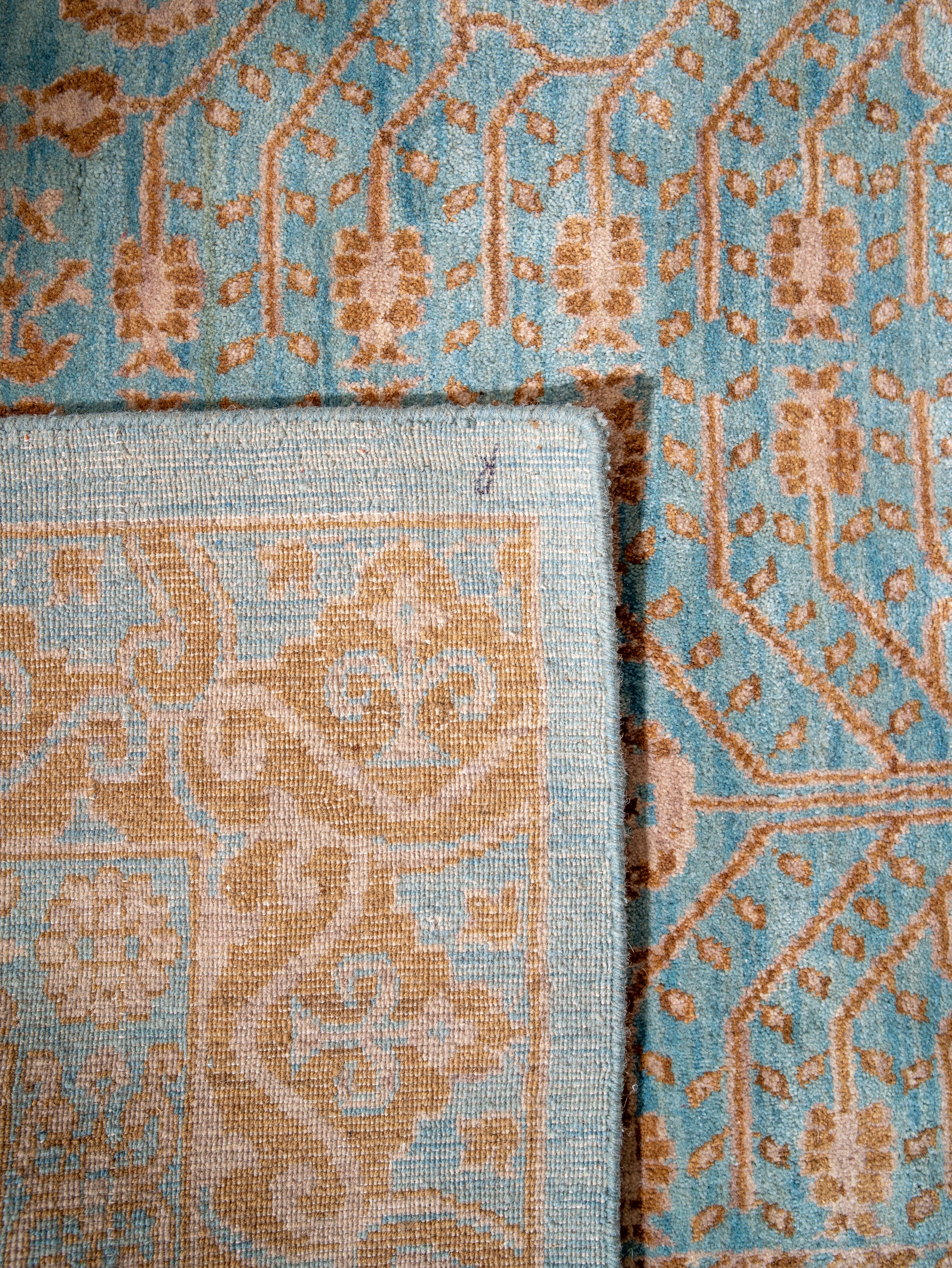 Blue Mirage Hand Knotted Oriental Wool Area Rug