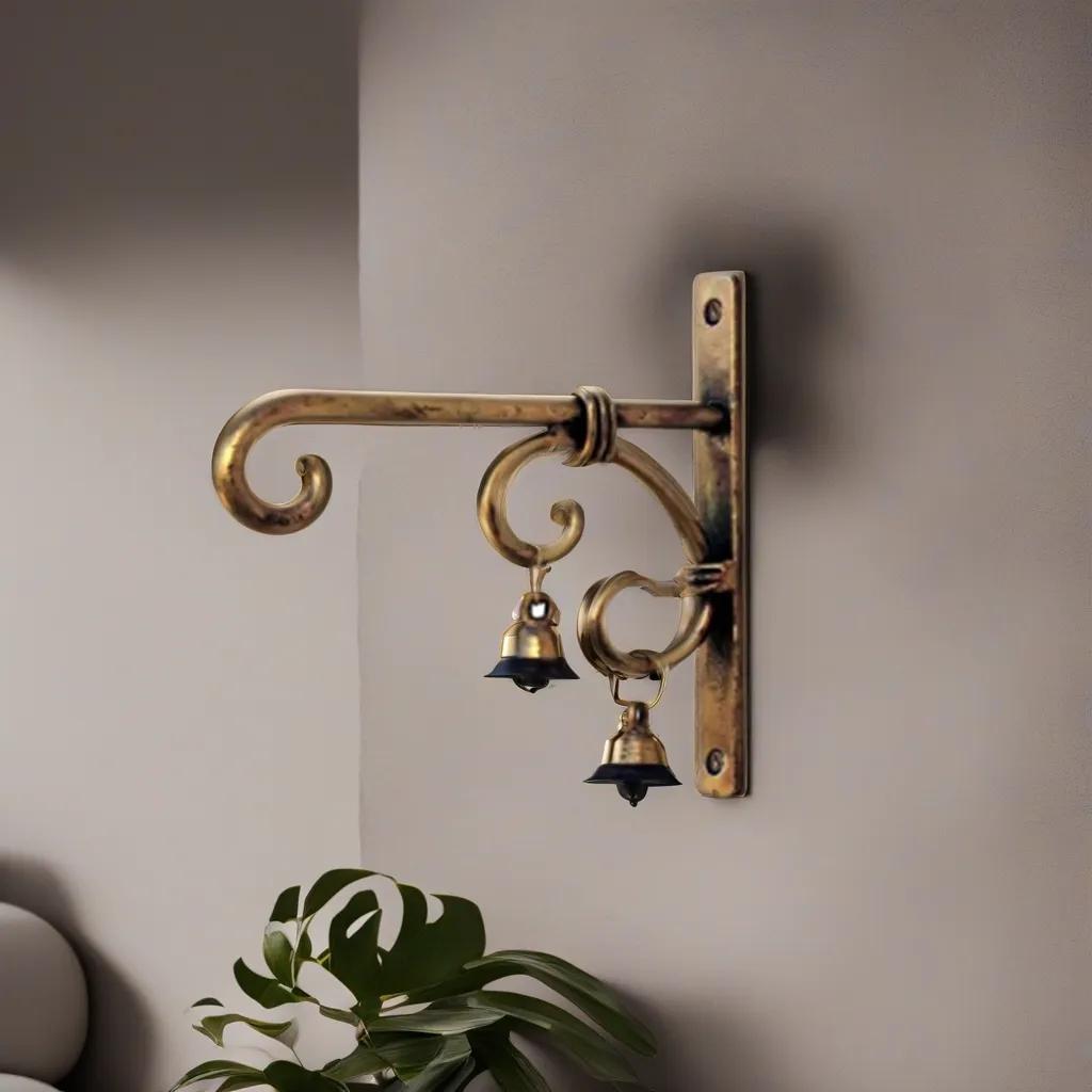 Iron Wall Bracket with Bells - BBH HOMES LLC
