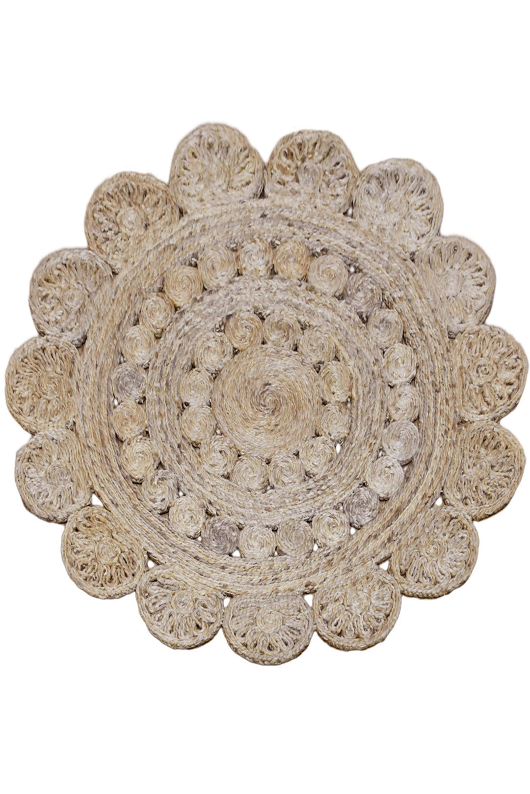 Sunburst Hand Woven Jute Rug