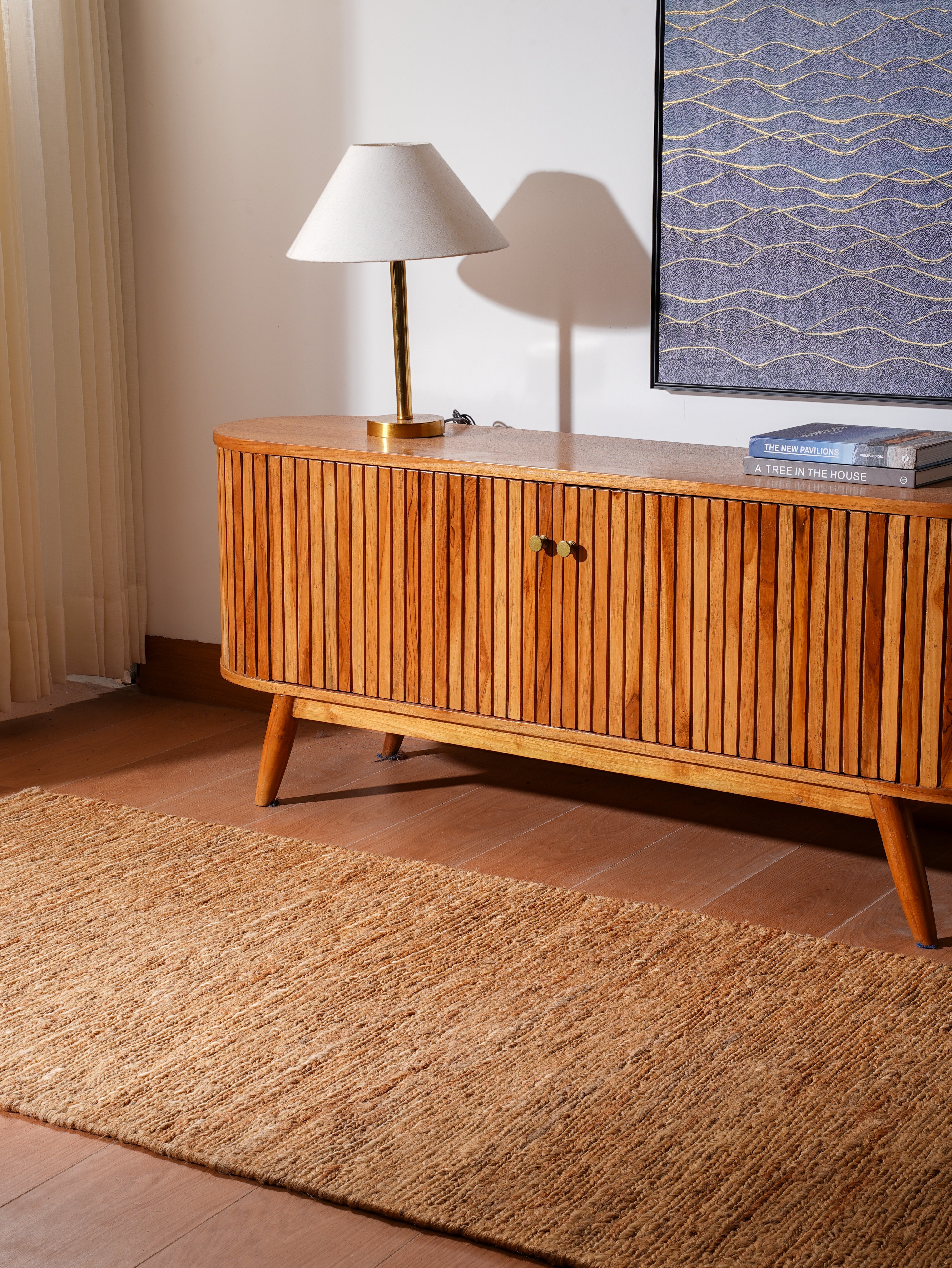 Elgin Washable Beige Jute Rug