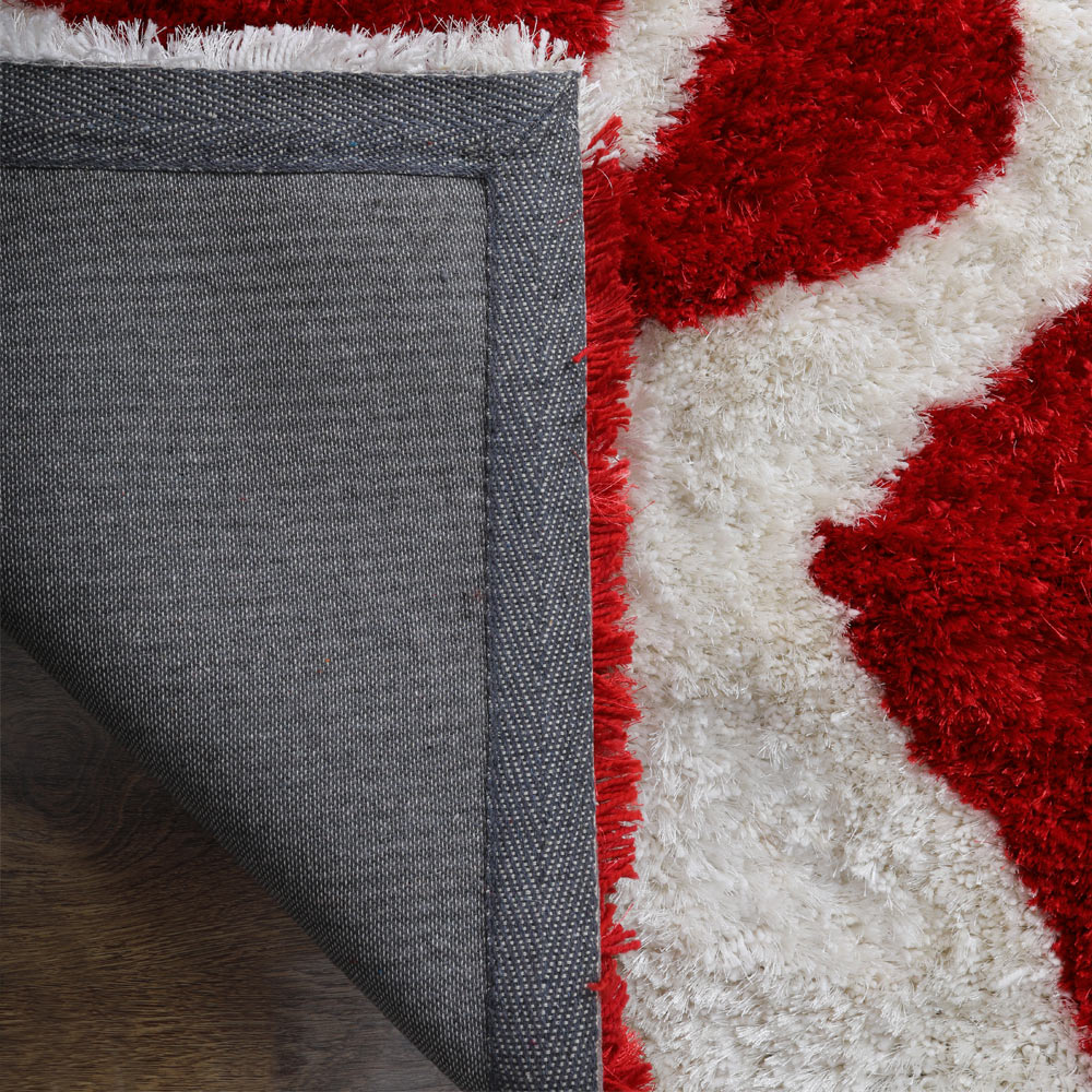 Scarlet Wave Hand Tufted Shag Rug