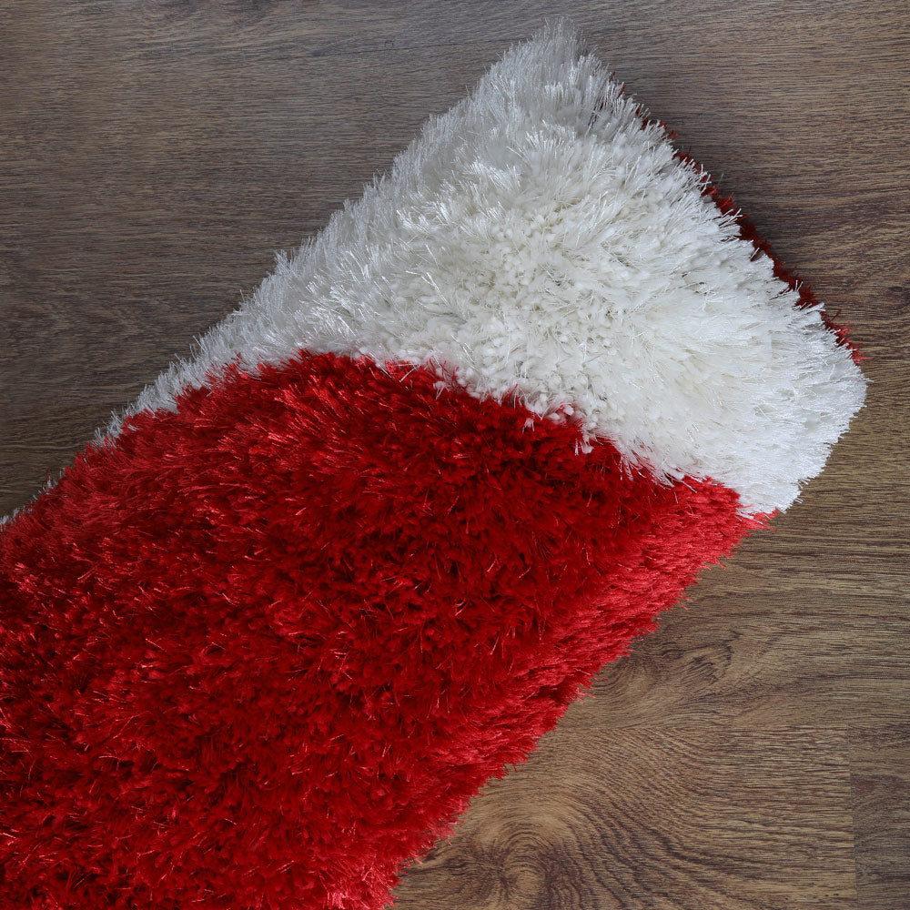 Scarlet Wave Hand Tufted Shag Rug