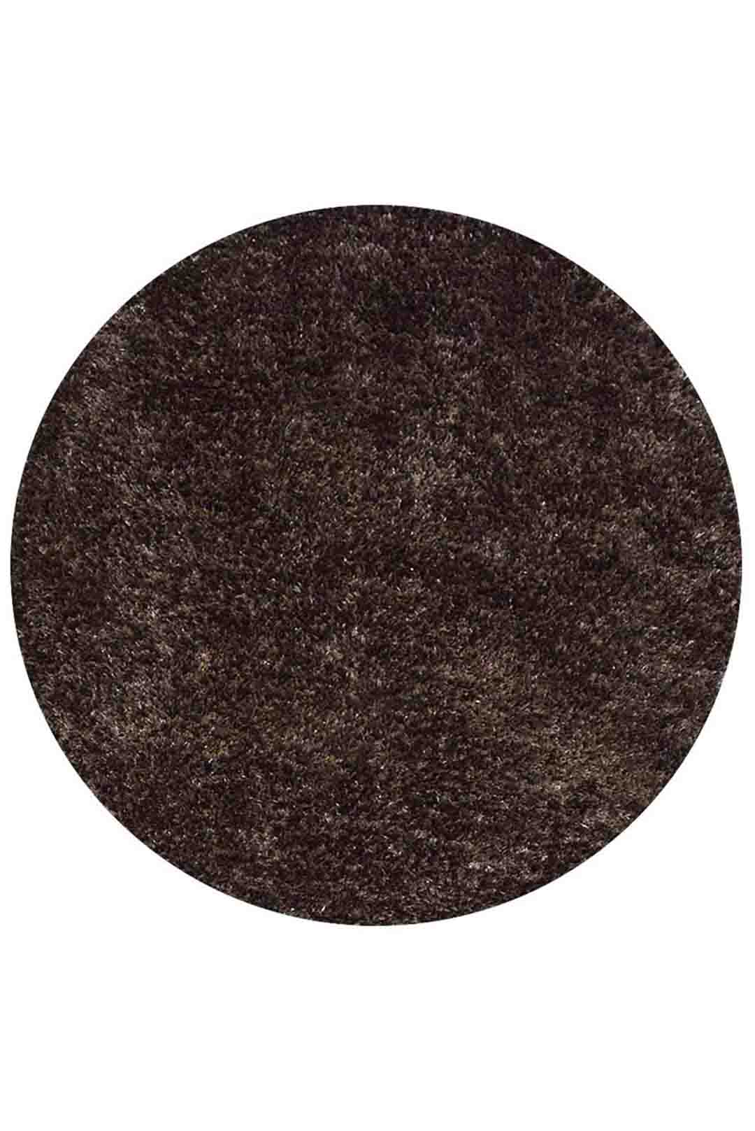 Solid Gray Shag Polyester Area Rug