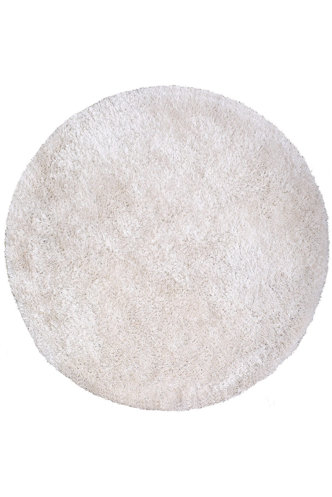 White Hand Tufted Shag Polyester Rug