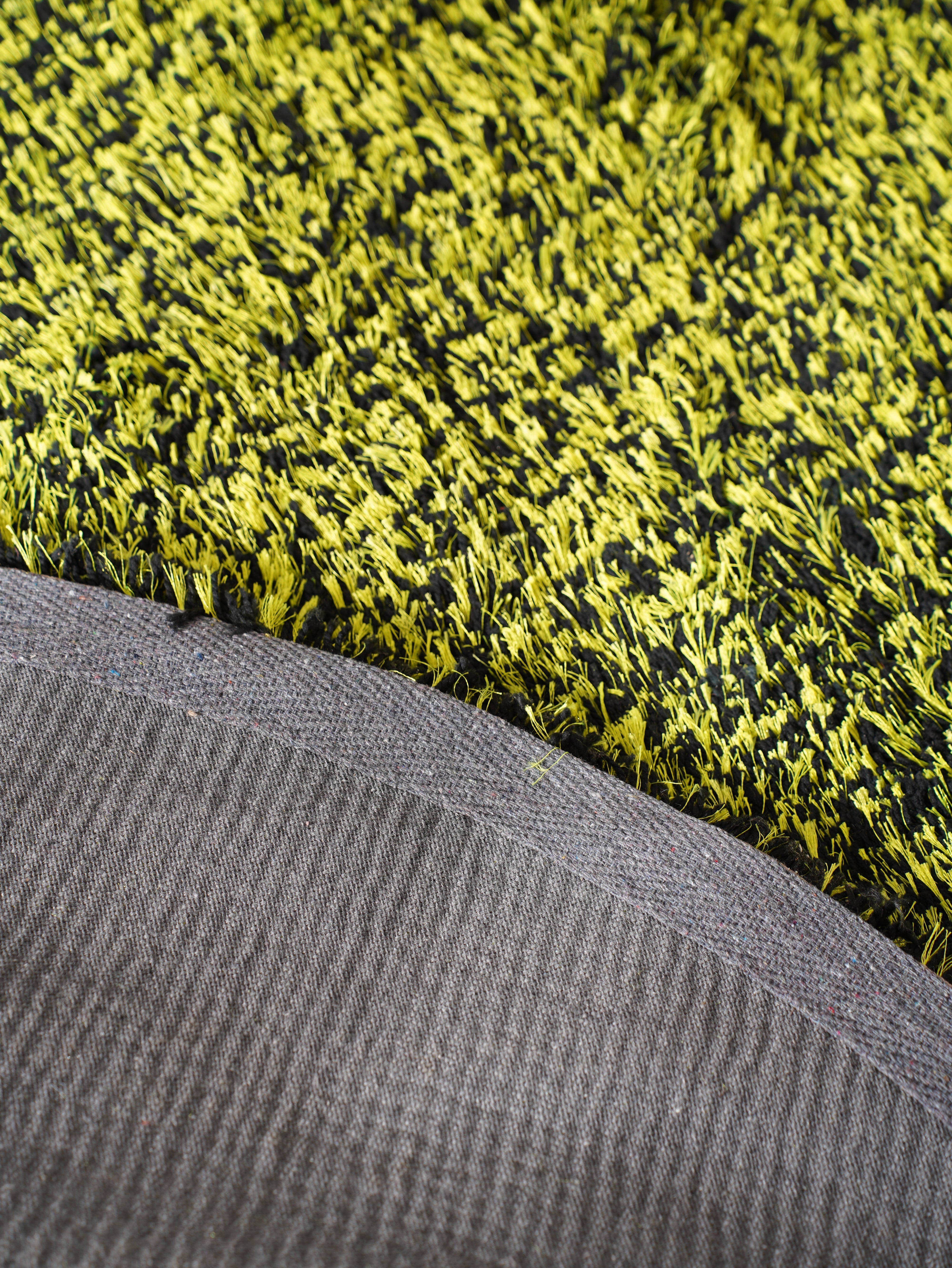 Solid Green Shag Polyester Area Rug