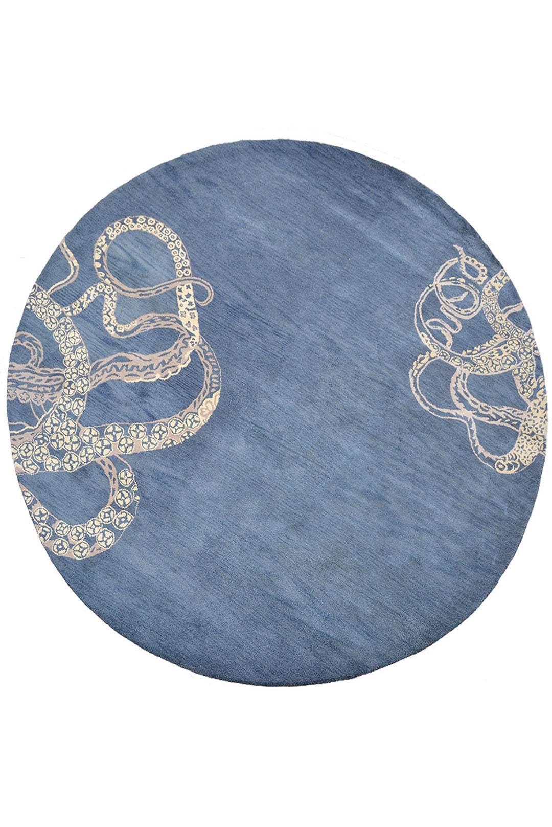 Octopus Hand Tufted Wool Ractangle Area Rug