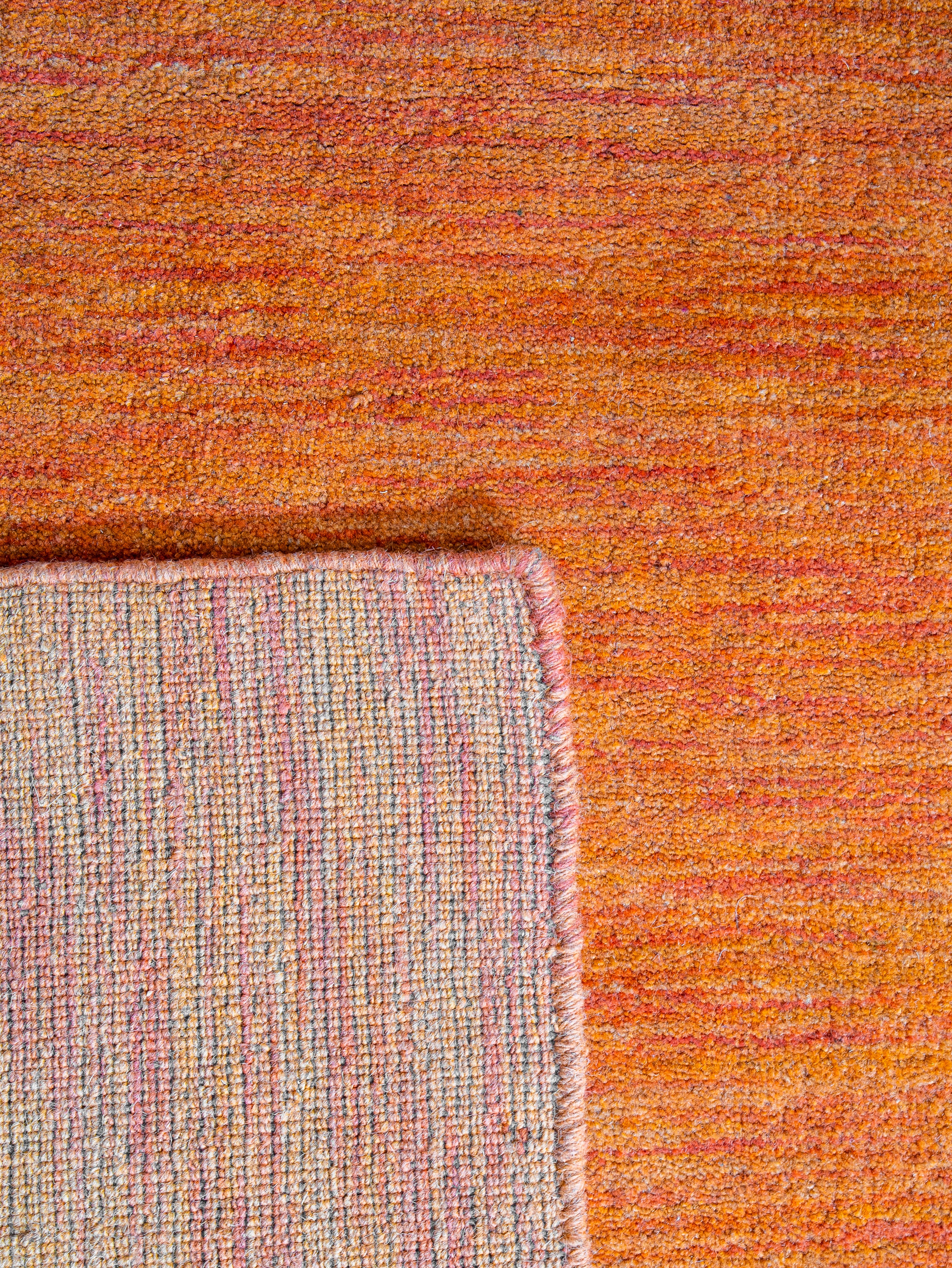 Solid Hand Knotted Wool Rug