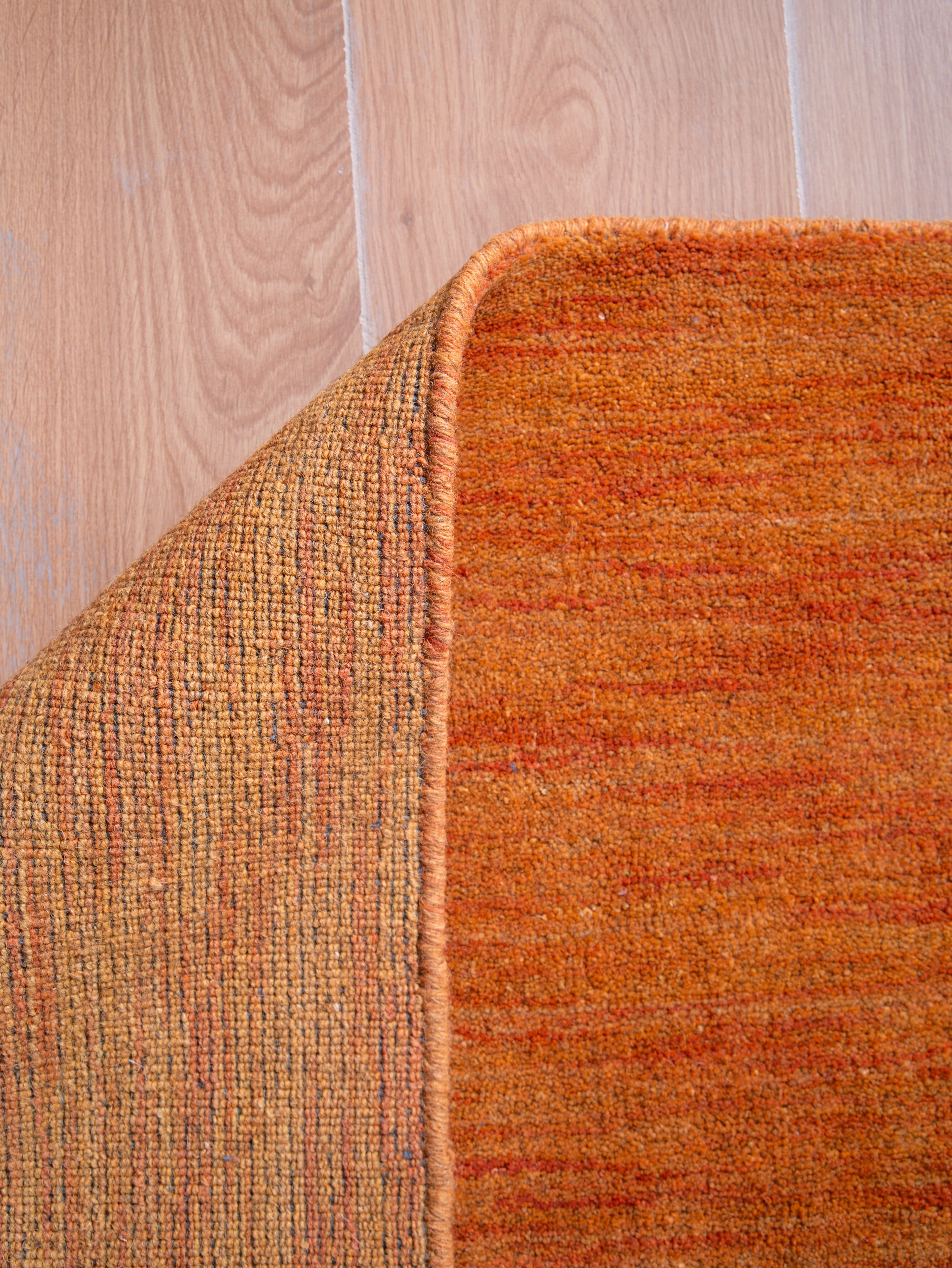 Solid Hand Knotted Wool Rug