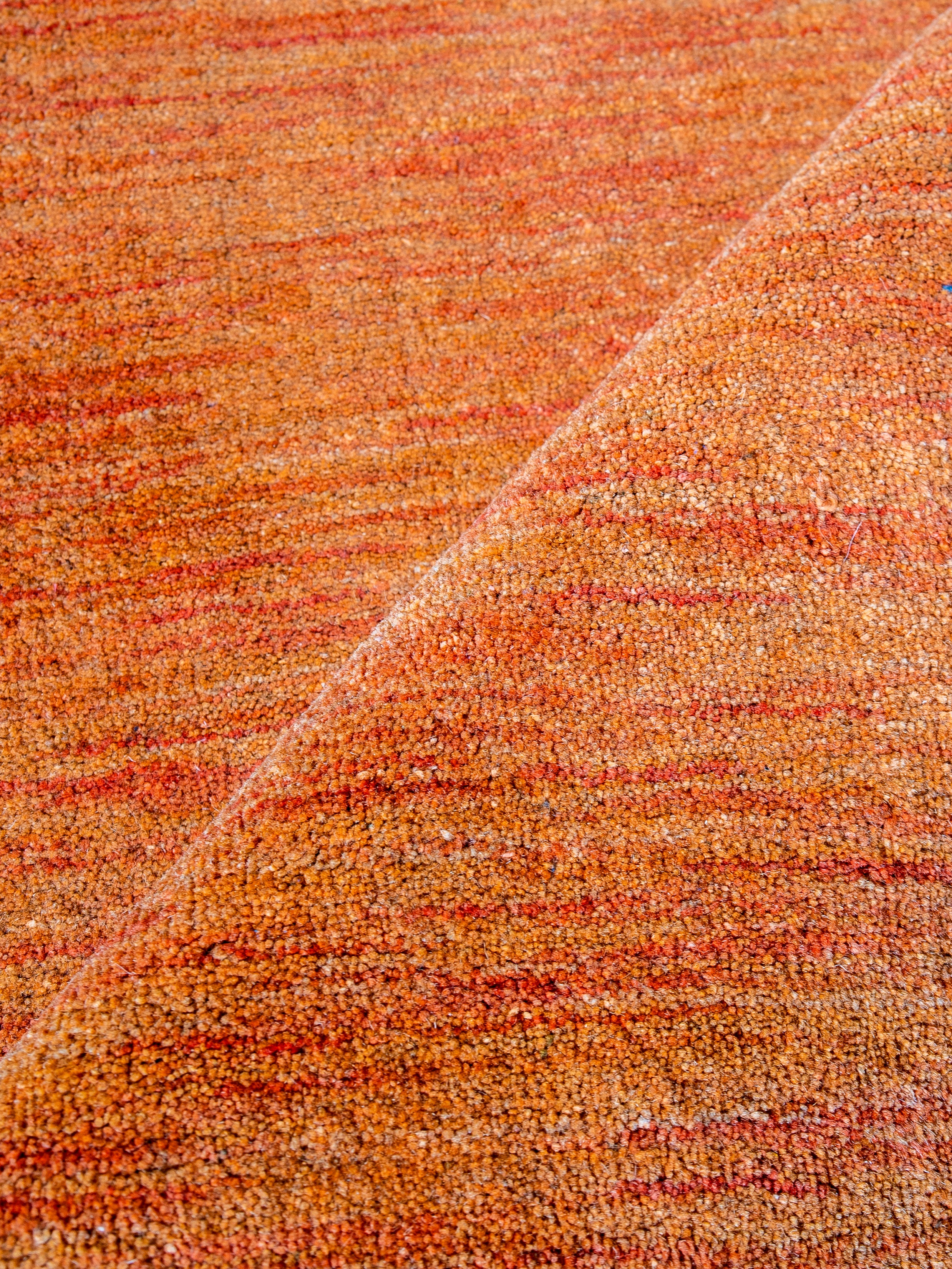 Solid Hand Knotted Wool Rug