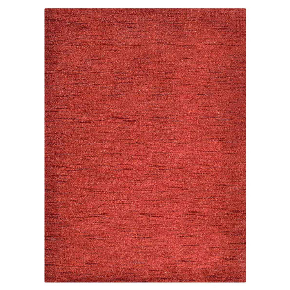 Solid Hand Knotted Wool Rug