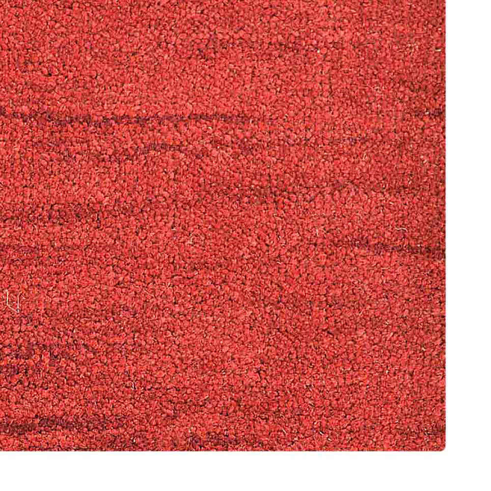 Solid Hand Knotted Wool Rug